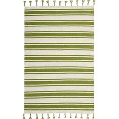 Solano Area Rug, Ivory/Green, 4' x 6'6"