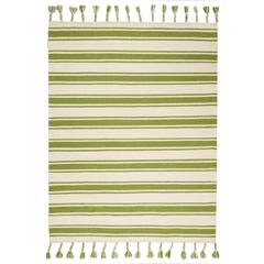 Solano Area Rug, Ivory/Green, 5' x 7'6"