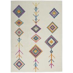 Rectangle Bohemian Machine Made Area Rug