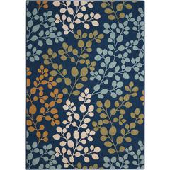 Caribbean Area Rug, Navy, 2'6" x 4'