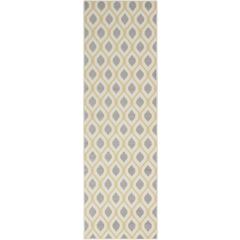 Grafix Area Rug, White, 2'3" x 7'6"