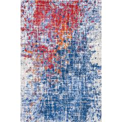 Twilight Area Rug, Red/Blue, 5'6" x 8'
