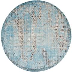 Karma Area Rug, Blue, 5'3" x ROUND