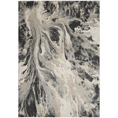 Nourison Home Elegance FAR01 Grey and White Contemporary Area Rug