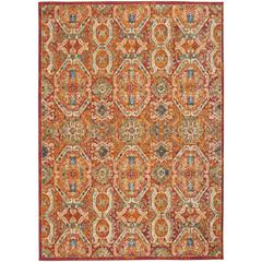 ALR05 Allur Red Multicolor Area Rug- 5'3" x 7'3"