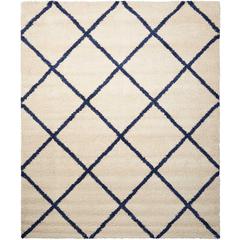 Brisbane Area Rug, Ivory/Blue, 8'2" x 10'