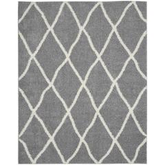 SHI02 Shangri-La Light Grey/Ivory Area Rug- 8' x 10'