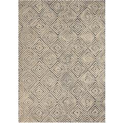 Modern Deco Area Rug, Grey/Ivory, 3'9" x 5'9"