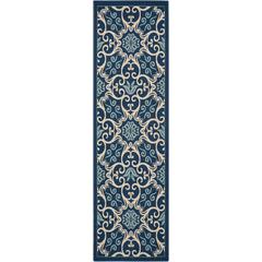 Nourison Caribbean Runner Area Rug, Navy, 2'3" x 3', CRB02