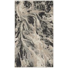 Nourison Home Elegance FAR01 Grey and White Contemporary Area Rug