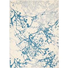 Jubilant Area Rug, Ivory/Blue, 4' x 6'
