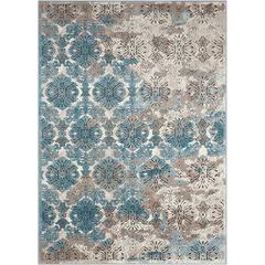 Karma Area Rug, Ivory/Blue, 3'9" x 5'9"