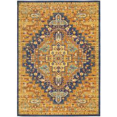 ALR04 Allur Orange Multicolor Area Rug- 5'3" x 7'3"