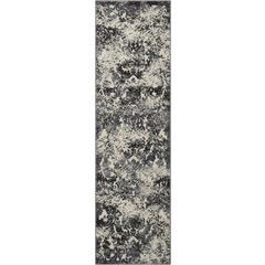 Gleam Area Rug, Ivory/Slate, 2'2" x 7'6"