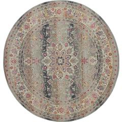 Vintage Round Area Rug, 4' x Round