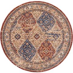 Reseda Area Rug, Multicolor, 5' x ROUND