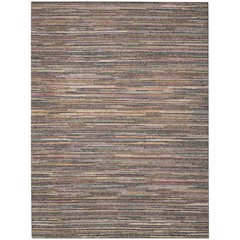 Nourison Plateau Area Rug, Grey/Flame, 8'6" x 11'6", PAE01