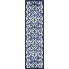 ALH21 Aloha Grey/Blue Area Rug- 2' x 6'
