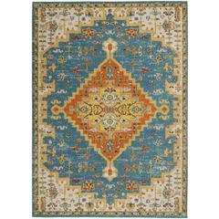 ALR01 Allur Turquoise Ivory Area Rug- 5'3" x 7'3"