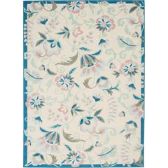Jubilant Area Rug, Ivory/Multicolor, 5'3" x 7'3"