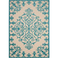 Aloha Area Rug, Aqua, 9'6" x 13'