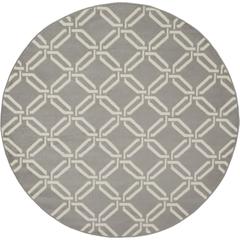 Contemporary Round Area Rug, 5' x Round