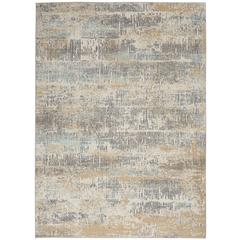 Michael Amini MA90 Uptown Area Rug, Beige/Aqua, 4' x ROUND, UPT03