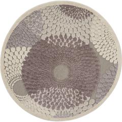 Graphic Illusions Area Rug, Grey, 4' x ROUND