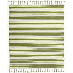 Solano Area Rug, Ivory/Green, 8' x 10'6"