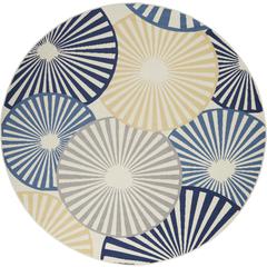 Contemporary Round Area Rug, 8' x Round