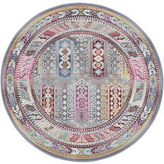 Bohemian Round Area Rug, 4' x Round