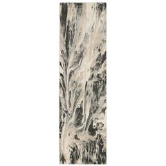 Nourison Home Elegance FAR01 Grey and White 8' Runner  Hallway Rug