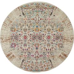 Vintage Round Area Rug, 6' x Round