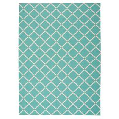 Home & Garden Area Rug, Aqua, 7'9" x 10'10"