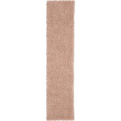 MSG01 Malibu Shag Blush Area Rug- 2'2" x 9'10"