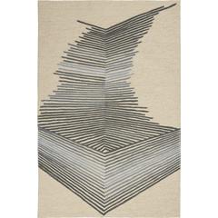 Symmetry Area Rug, Ivory/Grey, 5'3" X 7'9"