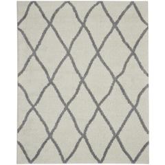 SHI02 Shangri-La Ivory/Light Grey Area Rug- 8' x 10'