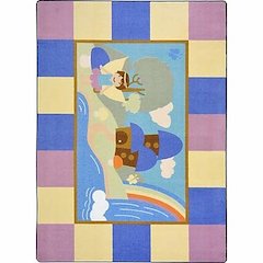 Kid Essentials Lil' Fairy 7'7" Round Area Rug in Color Multi