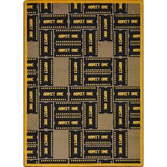 Any Day Matinee Admit One 5'4" x 7'8" Area Rug in Color Brown