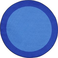 Kid Essentials All Around 5'4" Round Area Rug in Color Blue
