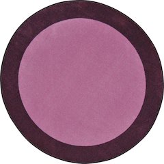 Kid Essentials All Around 5'4" Round Area Rug in Color Purple