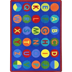 Kid Essentials Alpha-Dots 7'8" x 10'9" Area Rug in Color Multi