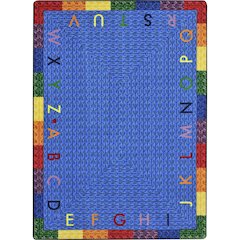Kid Essentials Alphabet Braid 5'4" x 7'8" Area Rug in Color Multi