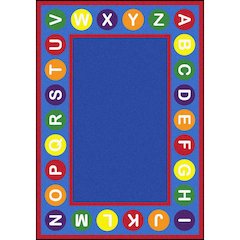 Kid Essentials Alphabet Spots 7'8" x 10'9" Area Rug in Color Multi