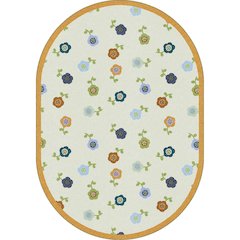 Kid Essentials Awesome Blossom 5'4" x 7'8" Oval Area Rug in Color Bold