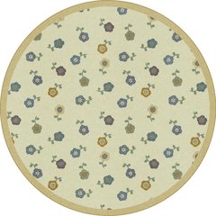 Kid Essentials Awesome Blossom 5'4" Round Area Rug in Color Soft