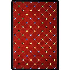 Games People Play Billiards 5'4" x 7'8" Area Rug in Color Red