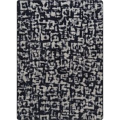 WorkSpace Block Print 5'4" x 7'8" Area Rug in Color Onyx
