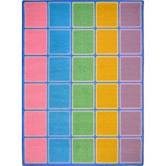 Kid Essentials Blocks Abound 10'9" x 13'2" Area Rug in Color Pastel