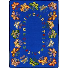 Kid Essentials Butterfly Delight 7'8" x 10'9" Area Rug in Color Multi